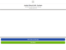 Tablet Screenshot of jumbochinagrill.com